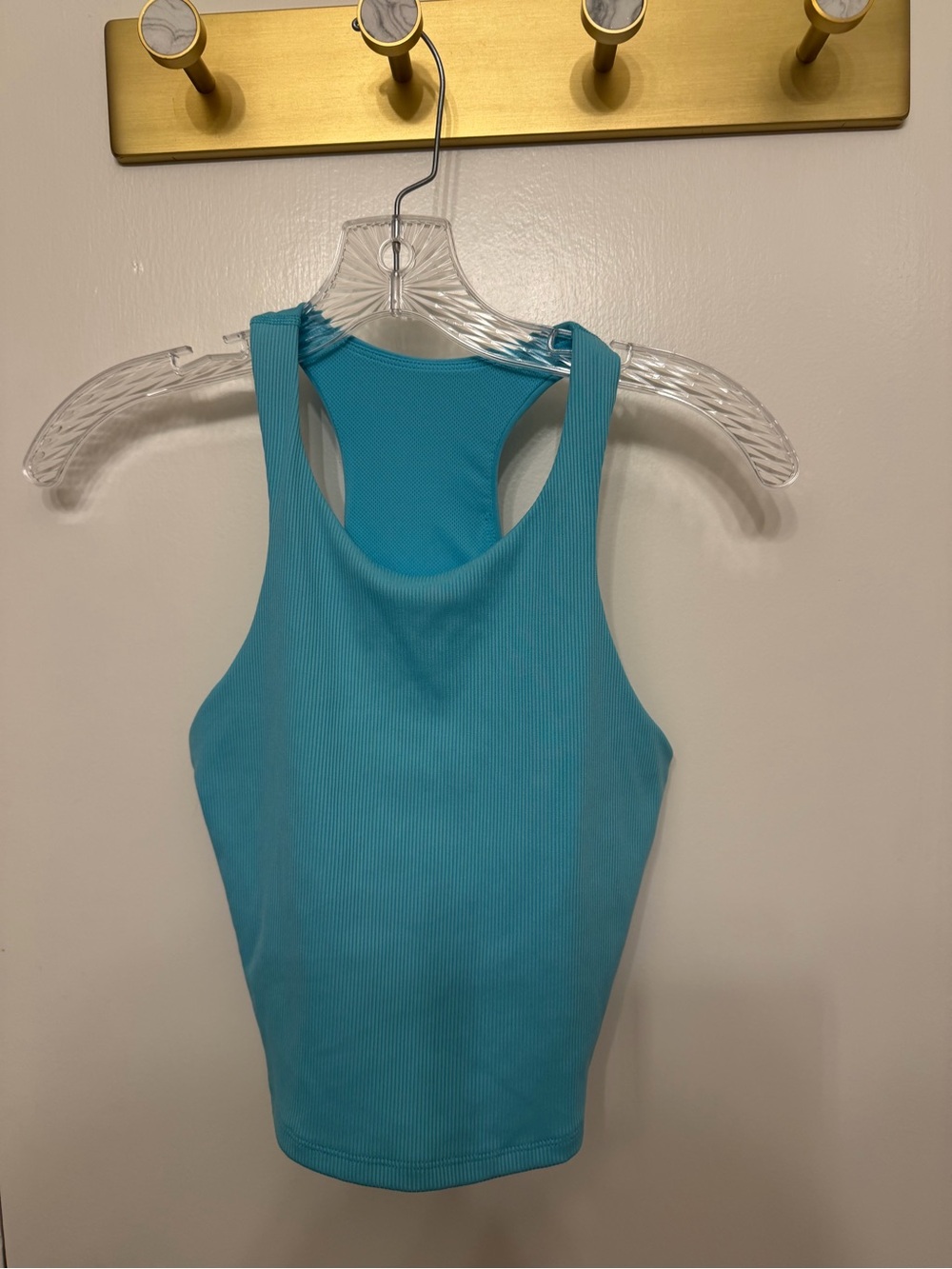 all in motion Ribbed Racerback Tank Top - Turquoise Blue